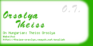 orsolya theiss business card